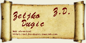 Željko Dugić vizit kartica
